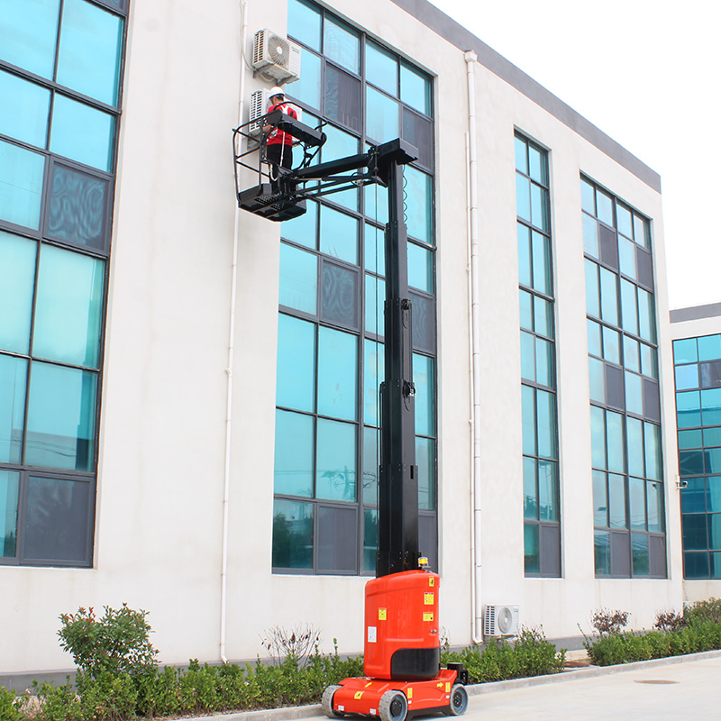 Electric Motor 200kg Self-propelled Person Vertical Mast Compact Boom Lift