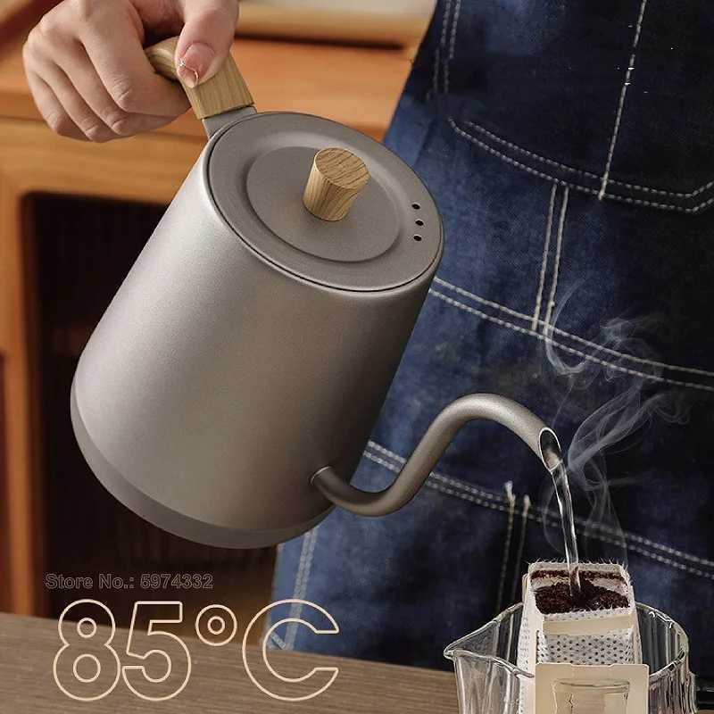 110V/220V Smart Gooseneck Coffee Kettle 304 Stainless Steel Quick Kettle Office Temperature Control Teapot Thermos Pot 800ml Y251114
