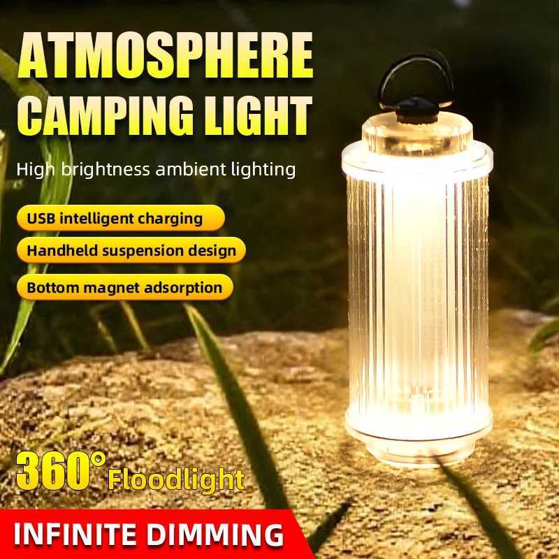 NEW 38 Explore USB Rechargeable Flashlight Mini LED Camping Lantern with Base 3000mAh Battery Outdoor Light M251115