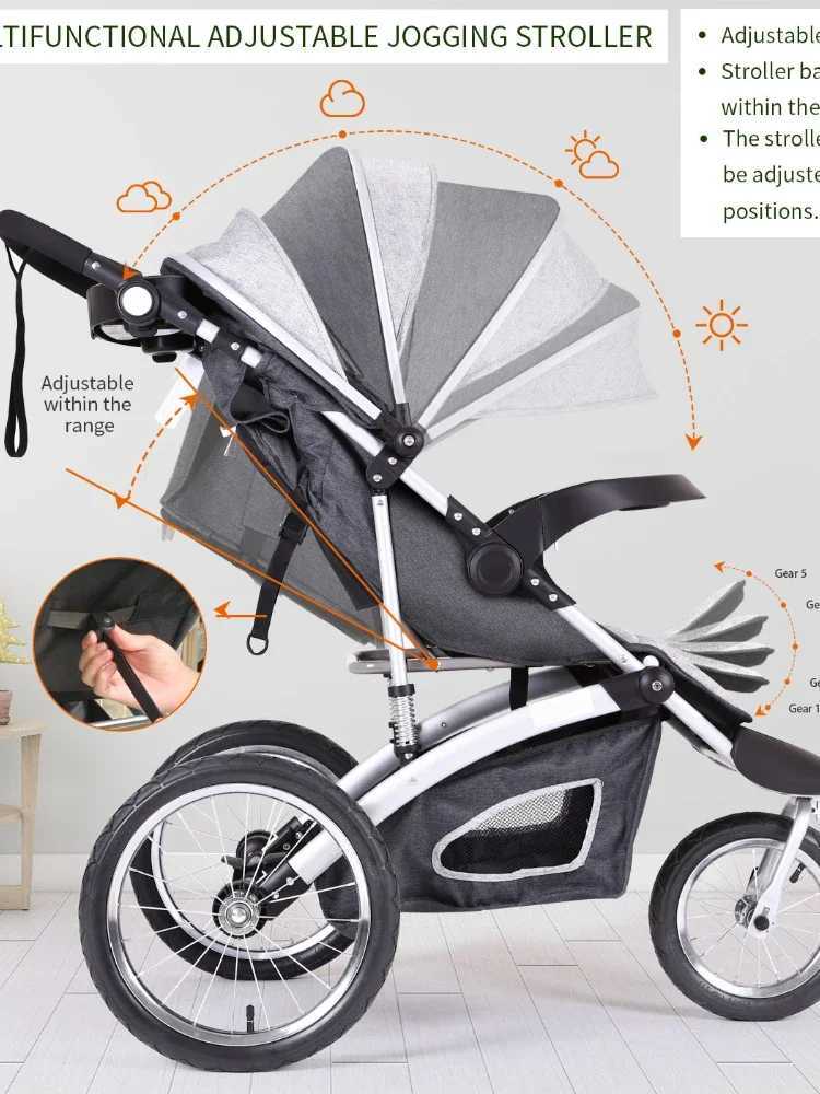 Foldable jogging scooter for single child jogging compact and ultra light scooter that can be carried for travel X250415