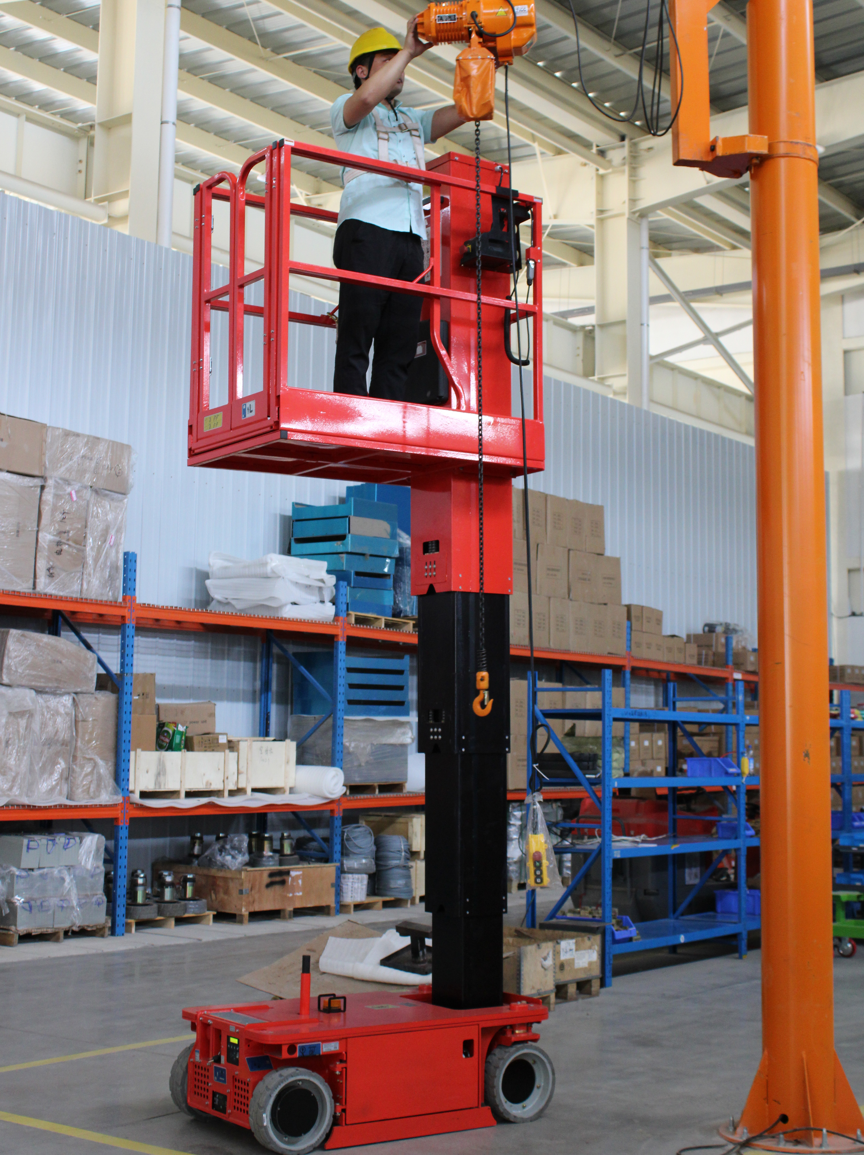 100kg 200kg Electric Telescopic Hydraulic Ladder Manual Aluminum Lift