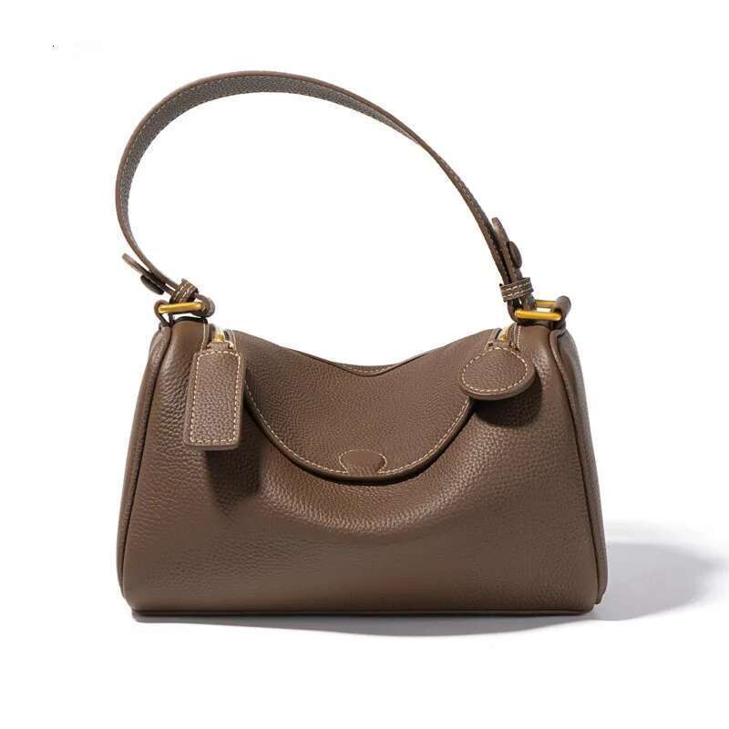 UWUW 2025 New Genuine Leather Single Shoulder Crossbody Bag Solid Color Button Zipper Versatile High-Capacity Bags