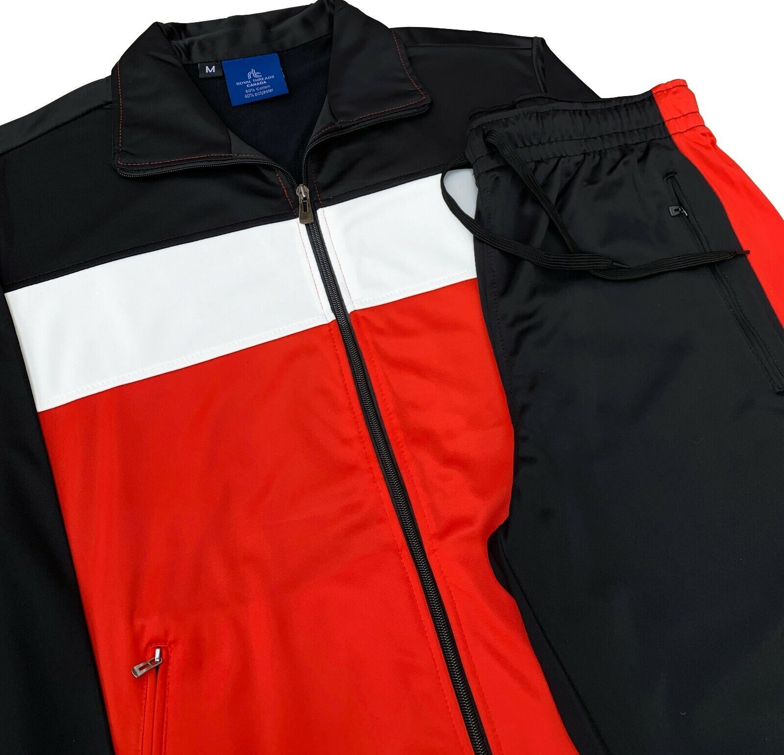 2-piece Men's CoraleBlock Full Tracksuit Zip up Jacket & Track pant Outfit &