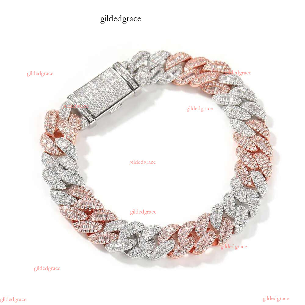 Pass Dia Tester Gra Certificates 6mm 8mm Width One Row Sterg Sier Vvs Moissanite Cuban k Chain Necklace NO1