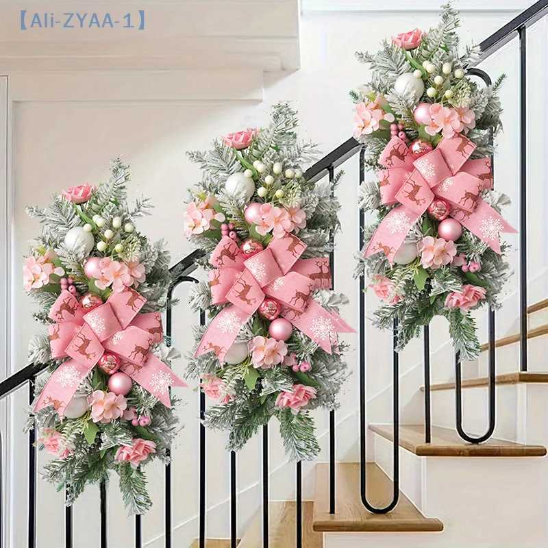 ZYAA-1Christmas Staircase Decoration Wreath Party Gift Christmas Home Furnishing Decoration Prop Evening Party Dress Up PropM251115