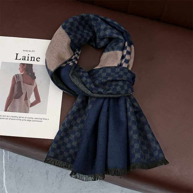 Luxury 2025 Winter Plaid Men Scarf Shawl Luxury Autumn Pashmina Handkerchief Elegant Pareo Outdoor Muffler Bufanda Men Clothing Y251115