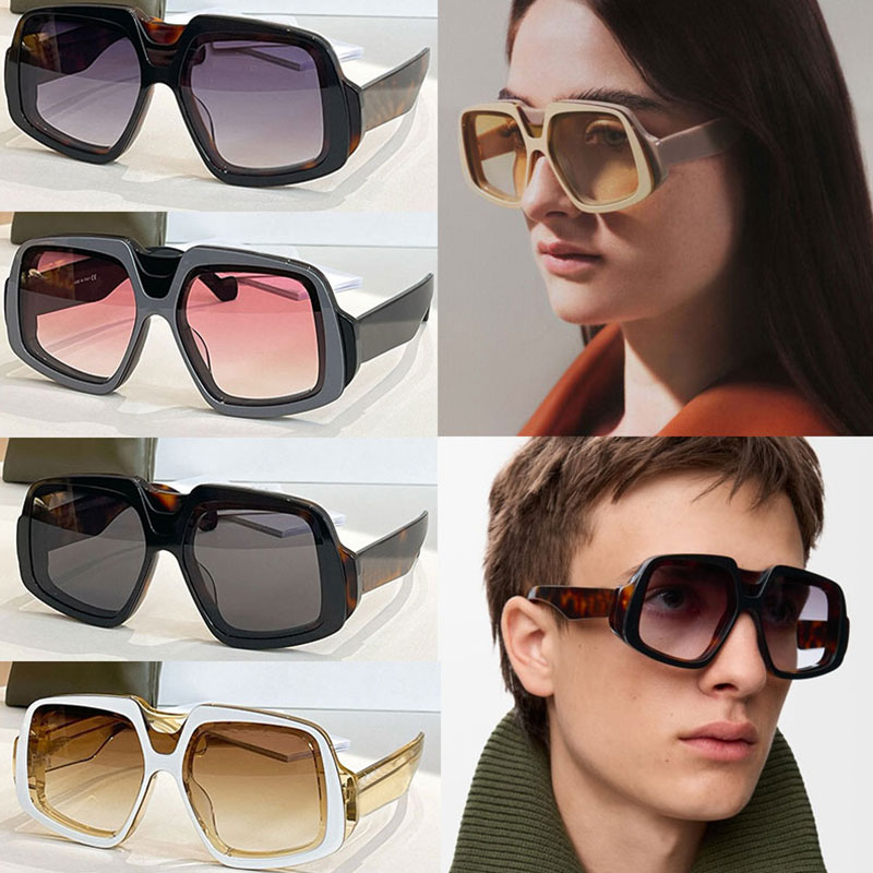 New Men Women collage Sunglasses LW4001941 Designer Mask shaped Sunglasses Mens Metal Acetate Glasses UV400 Protective Sunglasses for women