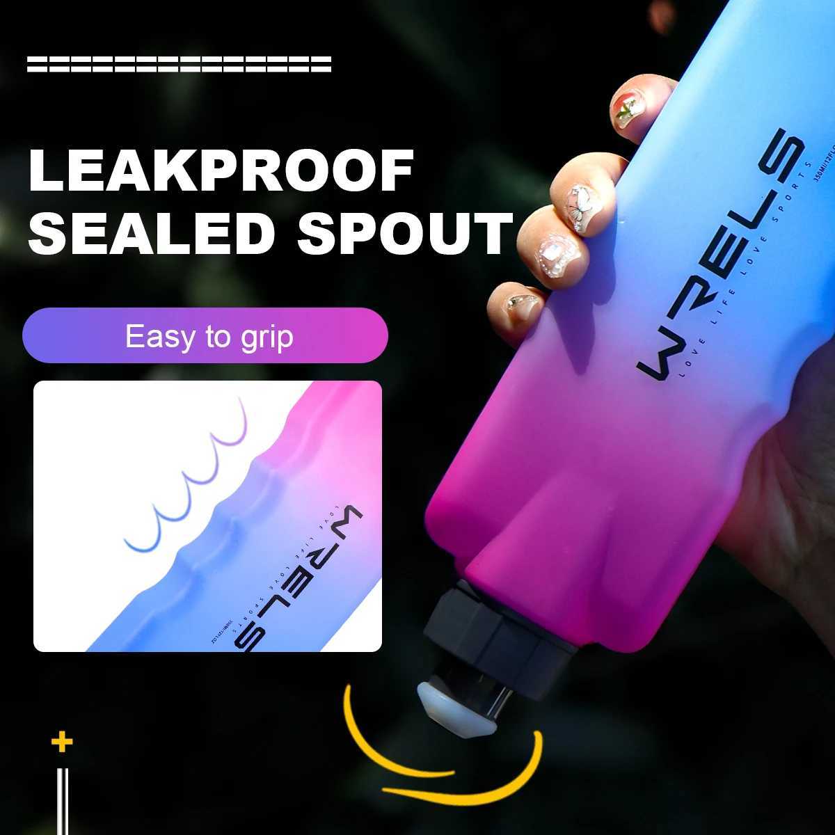 WRELS Sport Water Bottle Material Sports Fitness Running Riding Camping Hiking Portable Kettle Lightweight Water BottleW251114