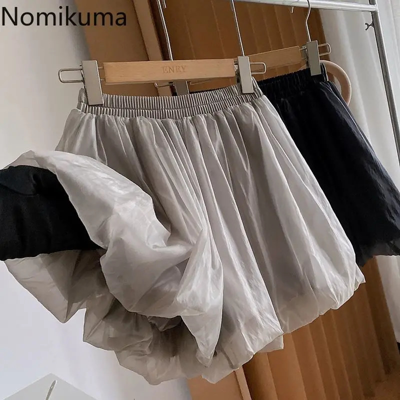 2025 Pantalones Cortos De Mujer Summer Shorts for Women Bottoms High Waist Solid Casual Short Mujer Chiffon Wide Leg Pants 250415