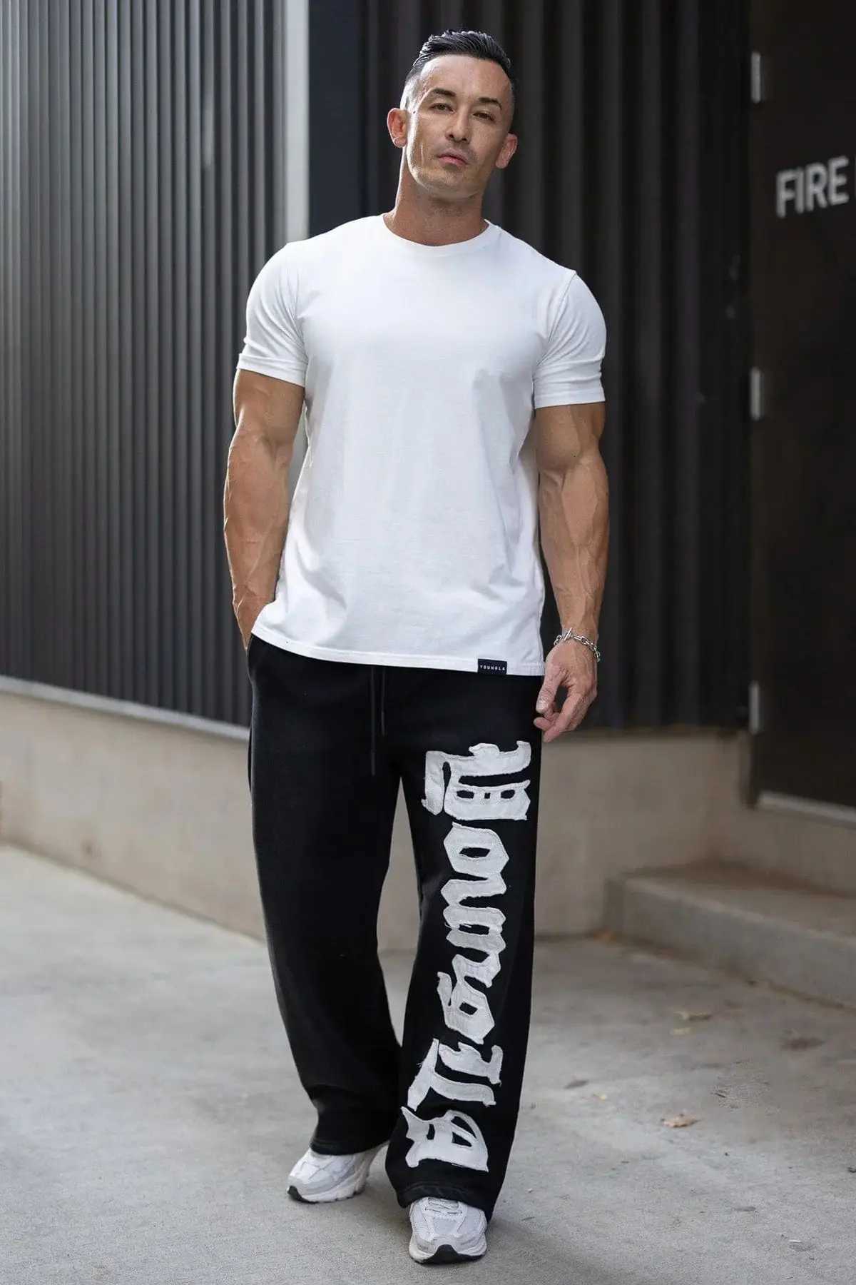 YOONGLA American style new mens sports pants for runners exercise and cotton embroidery straight leg pants casual pa X251115