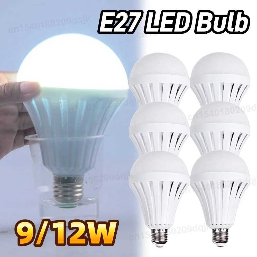 1-5PCS LED Rechargeable Light Bulb 9W 12W Emergency Bulb Portable Hanging Camping Lamp for Tent Home Power Failure Porch C251115