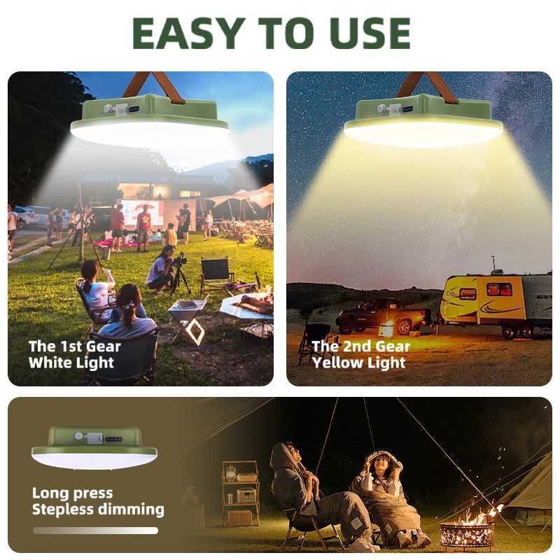 MOSLIGHTING Camping Lantern Rechargeable Portable Tuya APP Smart Lighting RGB Control Music Sync LED Hanging Tent Lamp M251115