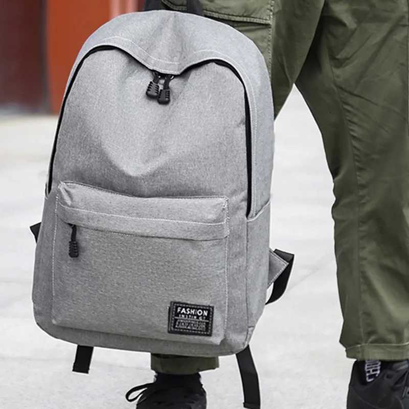 15 Inches Versatile Backpack Trendy Washable Oxford Cloth Computer Bag Black Gray Blue Red School Student Backpack UnisexW251114