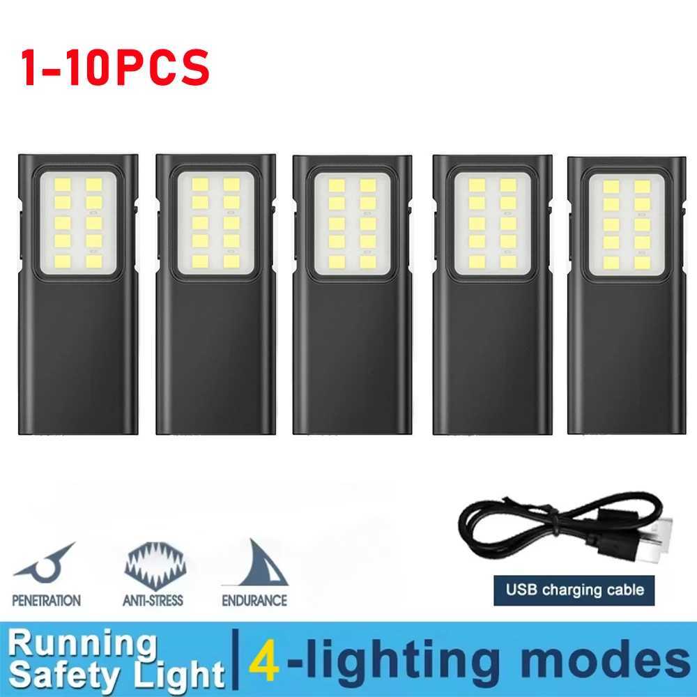 Multifunctional Flashlight COB Floodlight Type-c Rechargeable Night Running Light Back Clip Outdoor Camping Hunting Lighting M251115
