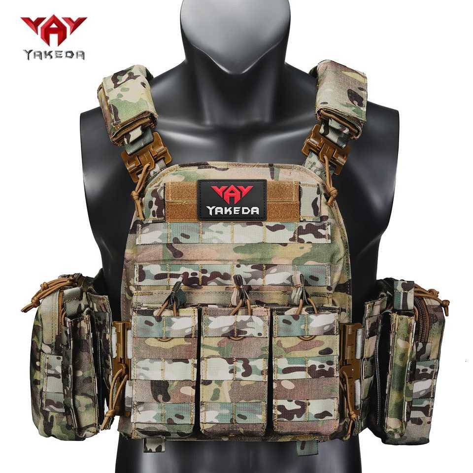 YAKEDA Quick-Release Three-in-One Equipment Bag Hunting Vest with Six-Piece Accessory Set Detachable and Expandable XJ251114