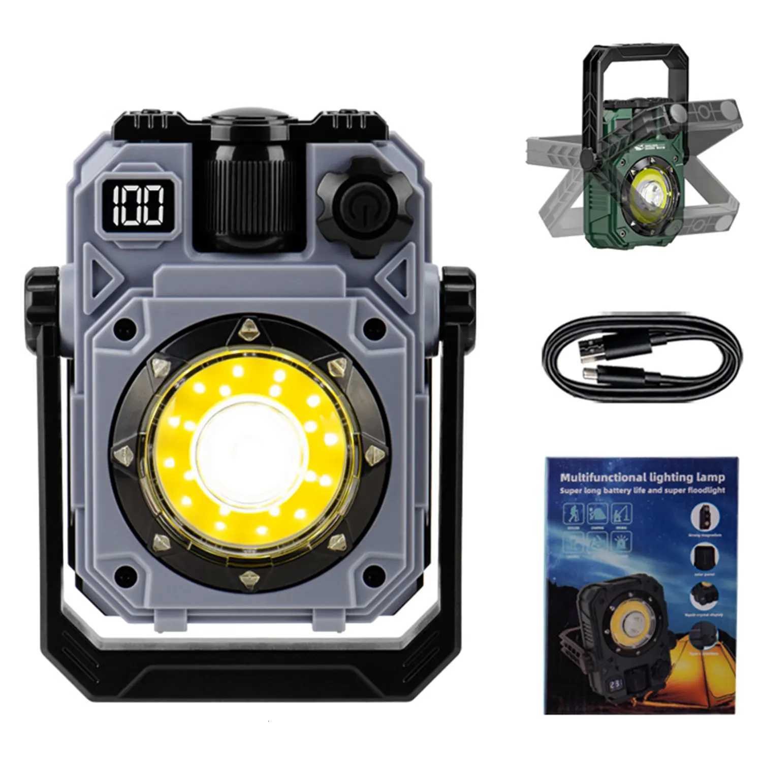 Outdoor LED Camping Lights 3600Mah Rechargeable Emergency Lighting Waterproof Portable tent Hanging Lamps For Camp Fishing M251115