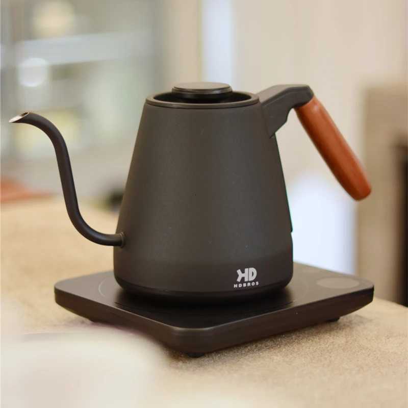 800ml Gooseneck Electric Kettle Hand Brew Coffee Pot Smart Teapot Household Thermo Pot Temperature-Control Heating Water Bottle Y251114