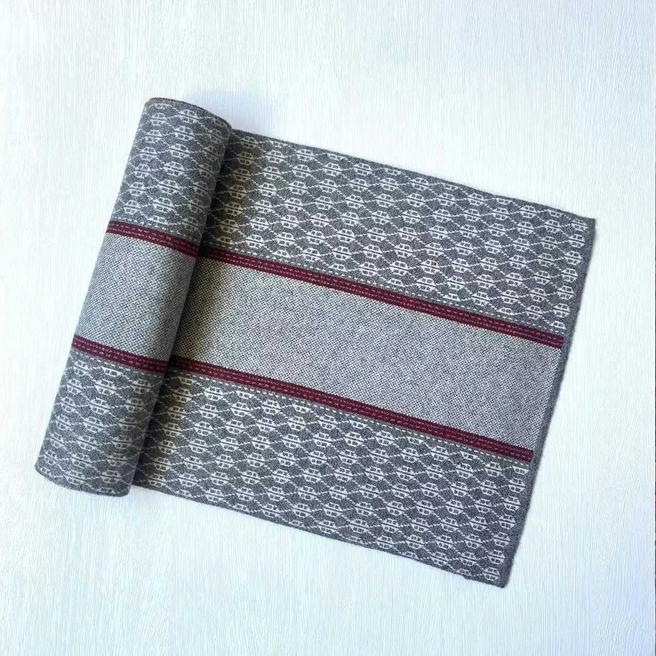 Luxury New Chic Scarf Men Autumn and Winter Cashmere Long Business Muffler Male Jacquard Thermal Wool Thick Knit Scarf Gents Cold Day Y251115