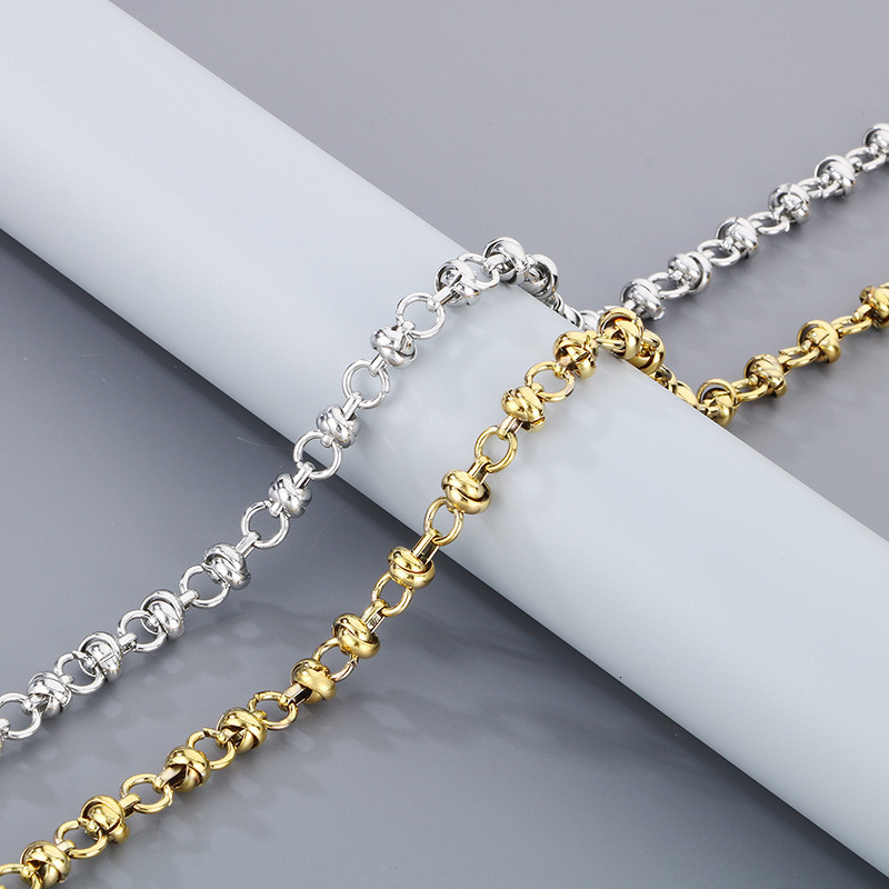 Gold Color Belcher Bolt ring Link Men Women Solid Bracelet Jewllery in 18-24cm Length 240613