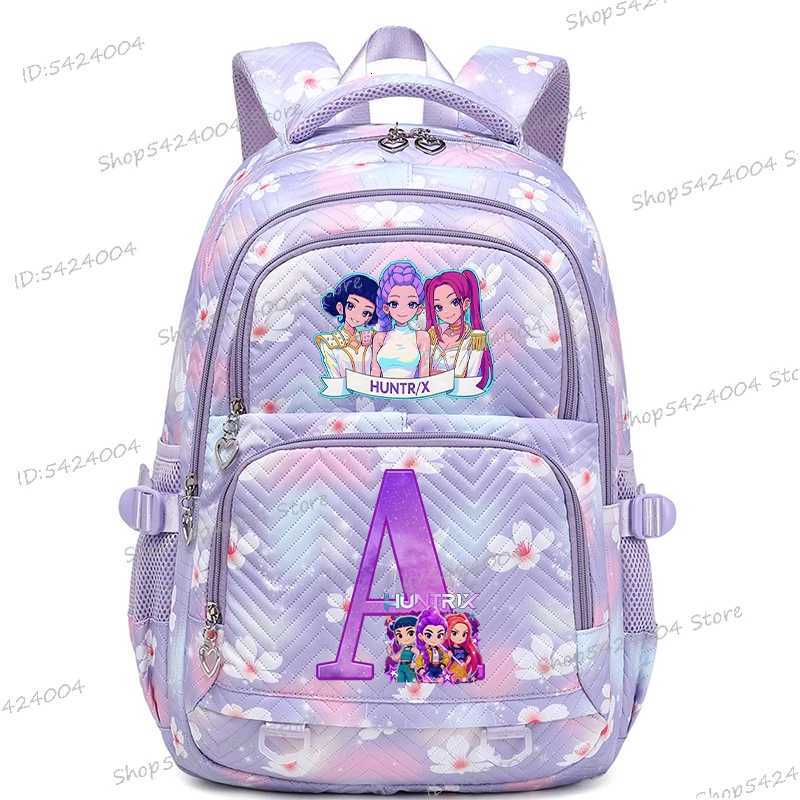 New Movie characters Childrens Schoolbag Cartoon Letter A-Z Alphabet Backpack Student Women Men Anime Kpop College Bag GiftsW251114