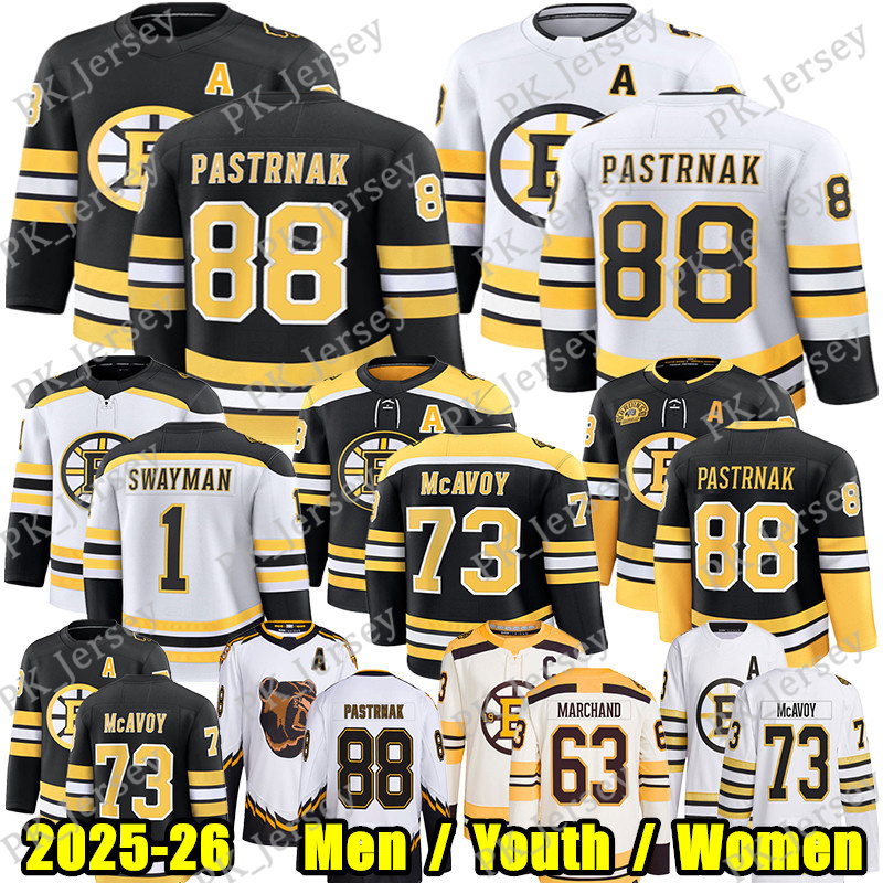 #88 David Pastrnak boston hockey jersey bruin jersey #73 Charlie McAvoy Jeremy Swayman Morgan Geekie Viktor Arvidsson Gilmore Orr Korpisalo Hampus Lindholm jerseys