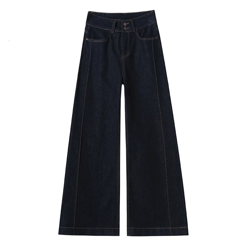 Spring/Summer Womens Mini Jeans Womens High Waist Wide Leg Pants 250415
