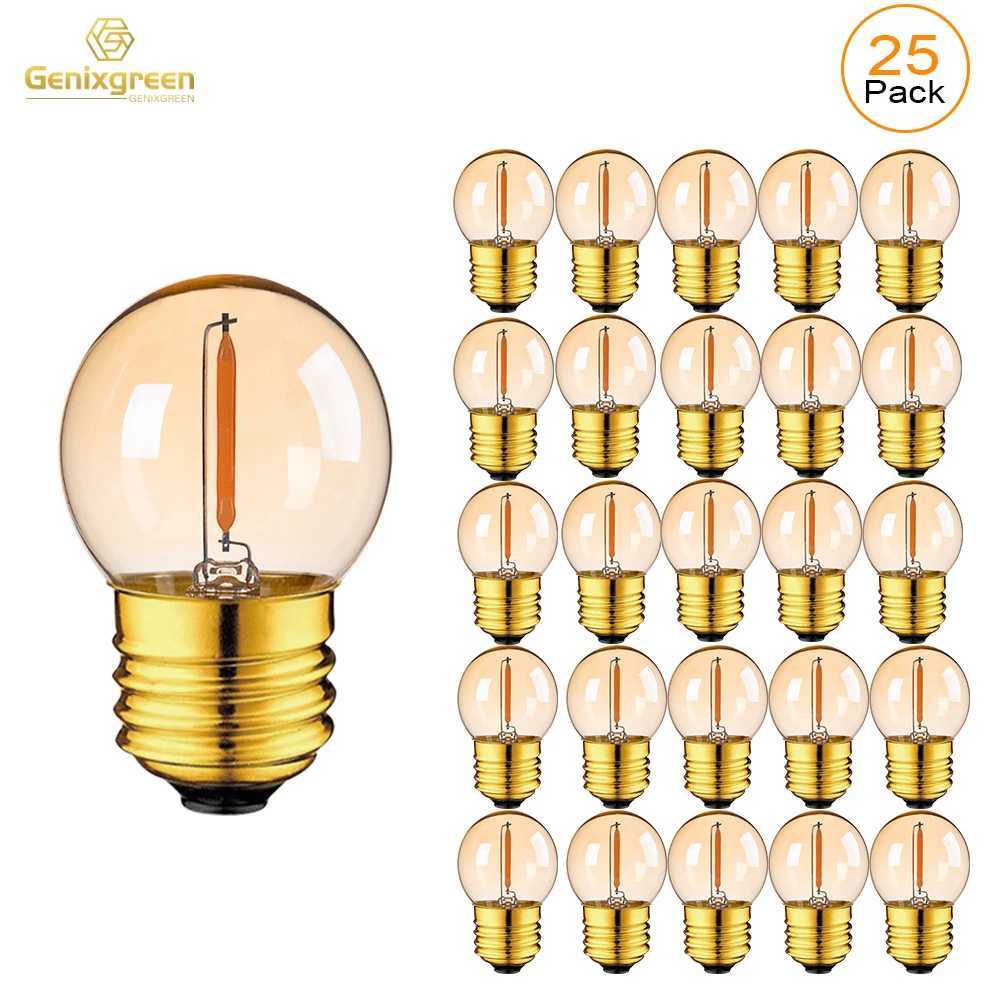 Vintage Globe Light Bulb G40 1W Equal to 10 Watts Led Filament Bulb 2200K Warm White 220V Gold Tint Glass E27 Base Dimmable Lamp C251115