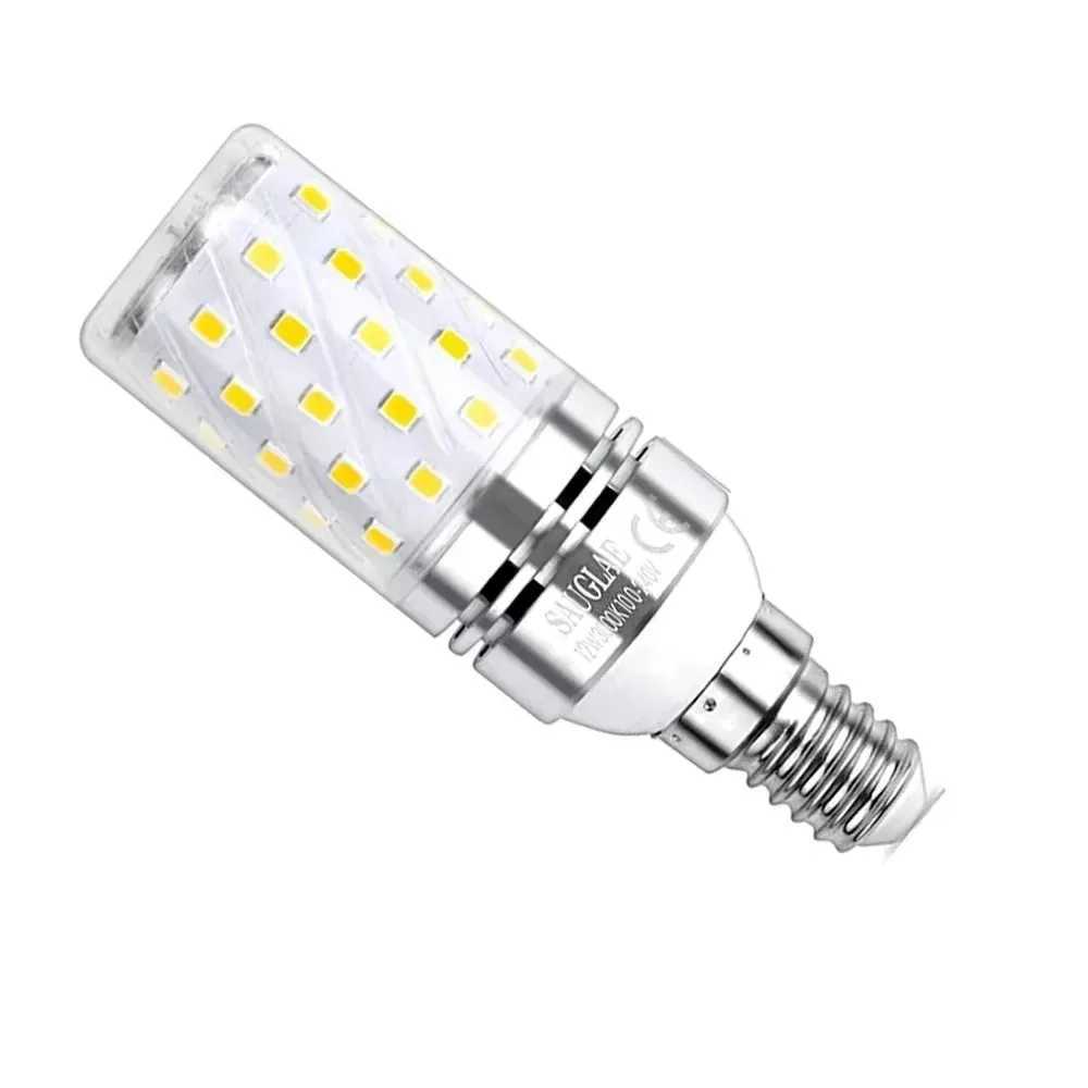 Melery E14 LED Corn Light Bulbs 12W Lamp 1200W Incandescent Equivalent 6000K Daylight White Candelabra 1200Lm Edison Screw 3Pack C251115