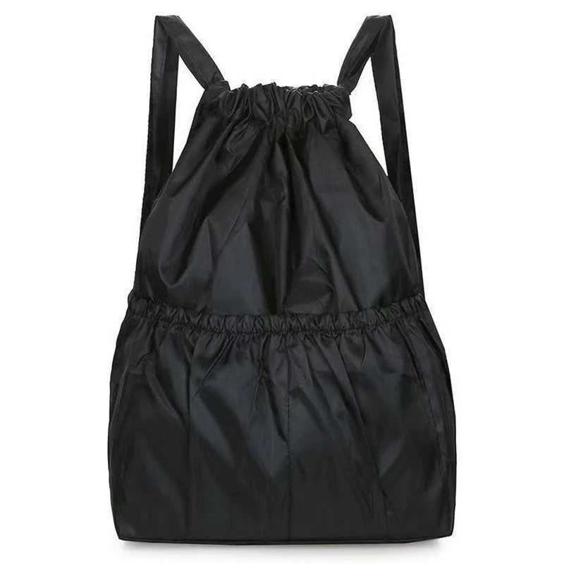 Mens and Womens Dual Shoulder Backpacks - Large Capacity Drawstring Fastened Shoulder Bags for Outdoor Leisure UseW251114