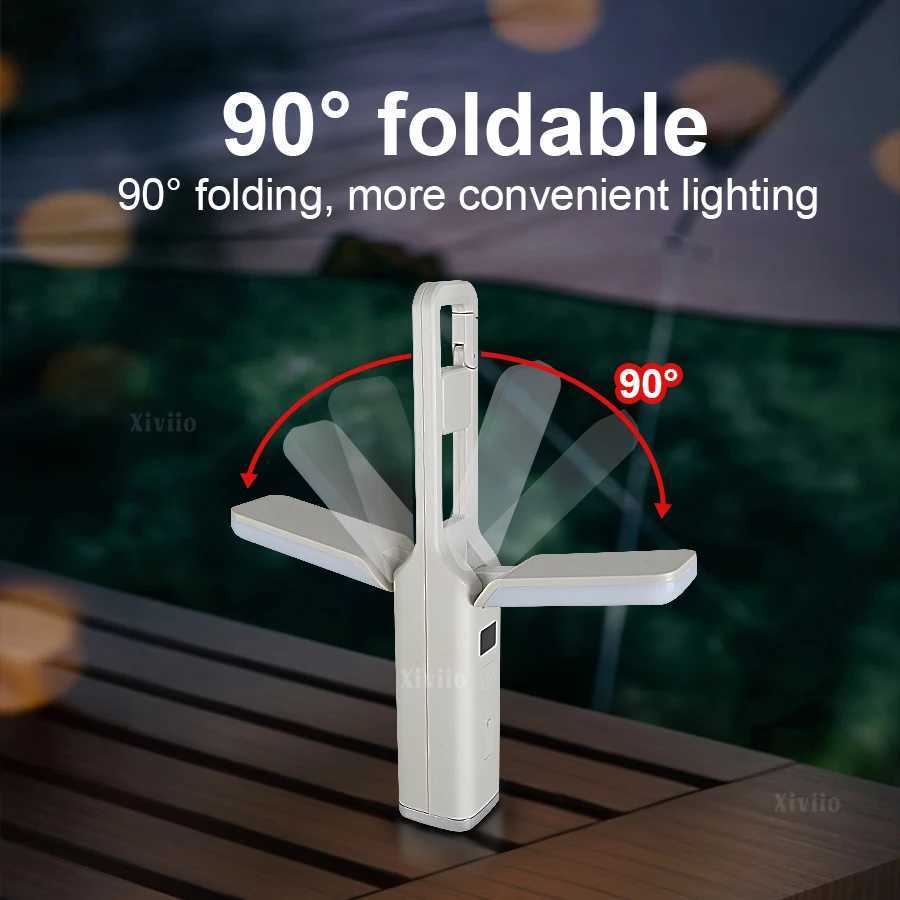 LED Protable Rechargeable Camping Light Tent Chandelier Ultra Long Life Multi-function Flashlight Folding Hand Lamp M251115