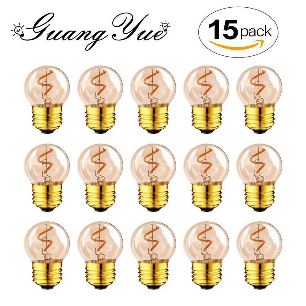 Vintage Dimmable LED Filament Bulb E27 220V 15W 110V Amber Edison Spiral Filament Light Bulb Decorative Ampoule for Chandelier C251115