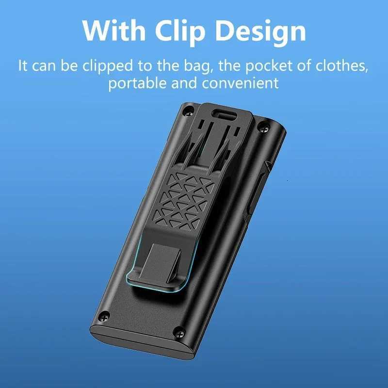 Multifunctional Flashlight COB Floodlight Type-c Rechargeable Night Running Light Back Clip Outdoor Camping Hunting Lighting M251115