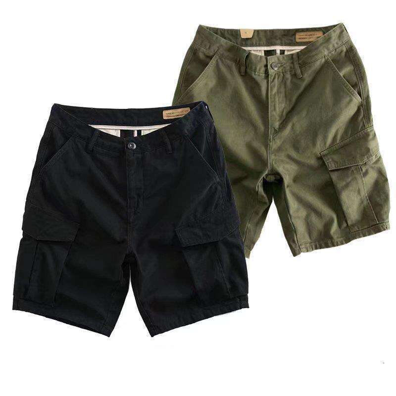 Summer trendy workwear shorts, loose fitting and worn-out casual capris, men's outerwear fashion shorts