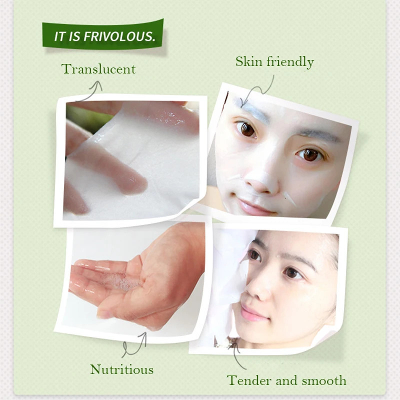 10pcs Natural Plant Facial Mask Oil Control Aging Fruit Aloe Korean Sheet Face Mask Beauty Skin Care Prodcuts 250414