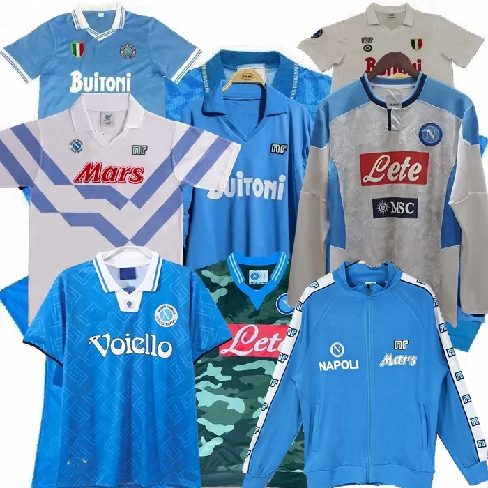 Retro classic Napoli soccer jerseys MARADONA 1985 1986 1987 1988 1989 1991 1992 1993 1994 2013 2014 19 20 HAMSIK INSIGNE HIGUAIN MERTENS Retro football shirts