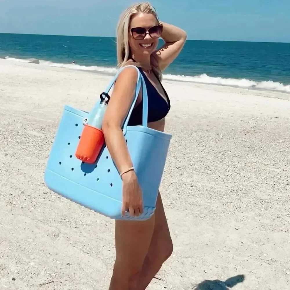 Fashion beach burger bag womens large EVA beach basket summer outdoor picnic handbag hole waterproof handbag pet bag W250415