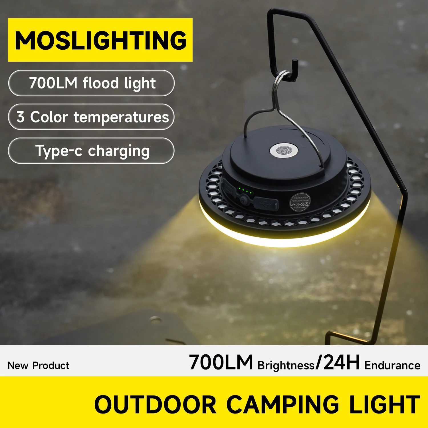 MOSLIGHTING 4000mAh Camping Light Rechargeable Outdoor Emergency Lighting Waterproof Portable Hanging Night Lamps Camping Light M251115