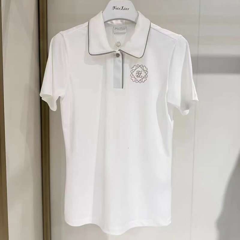 New Women's Golf Clothing Fashion Polo Shirt Summer Short Sleeve Breathable Skin Friendly Slim Fit Versatile
