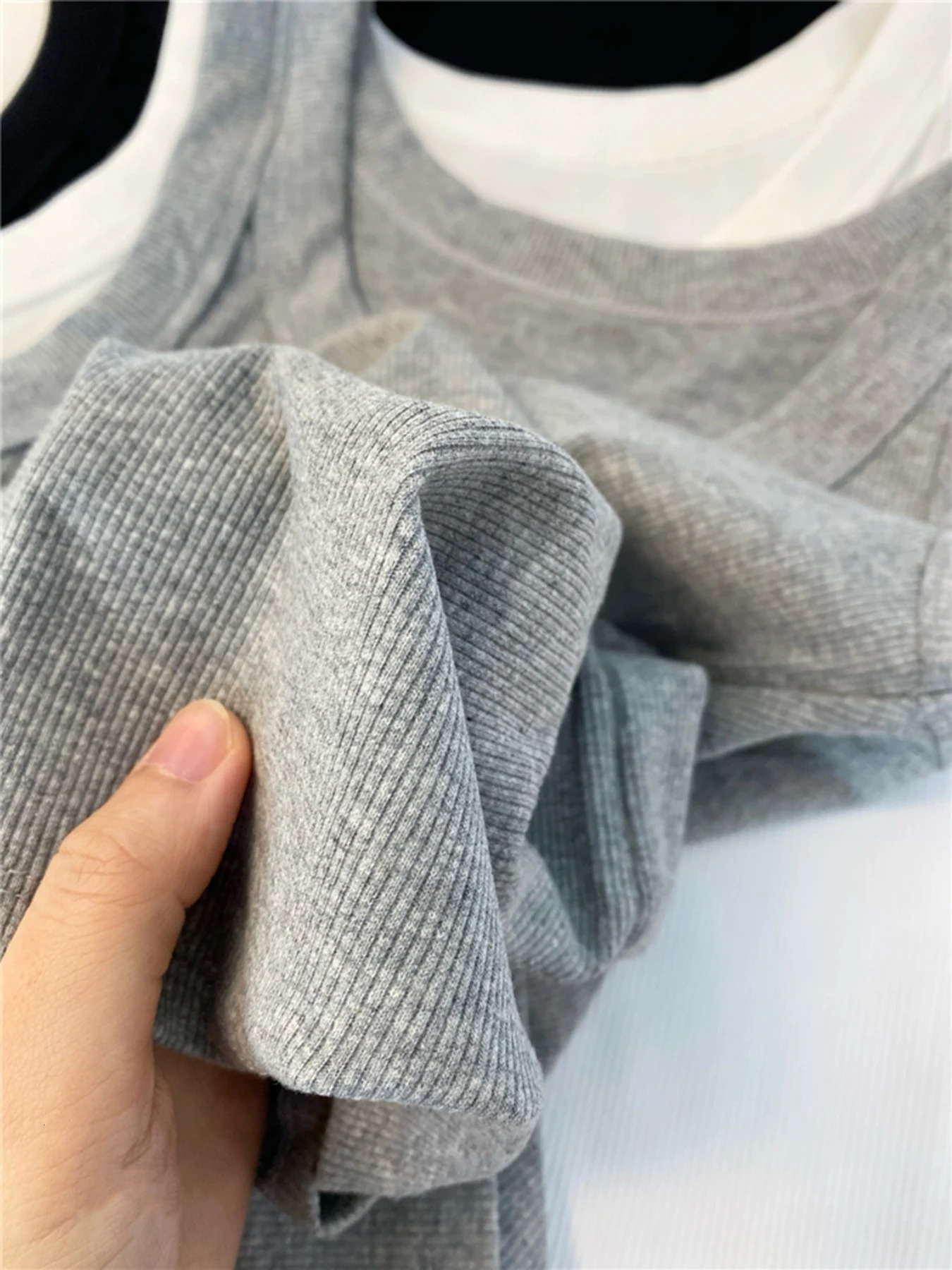 3piece cotton vest paired with summer ultrathin fit clothing simple version basic breathable womens top 250414Z