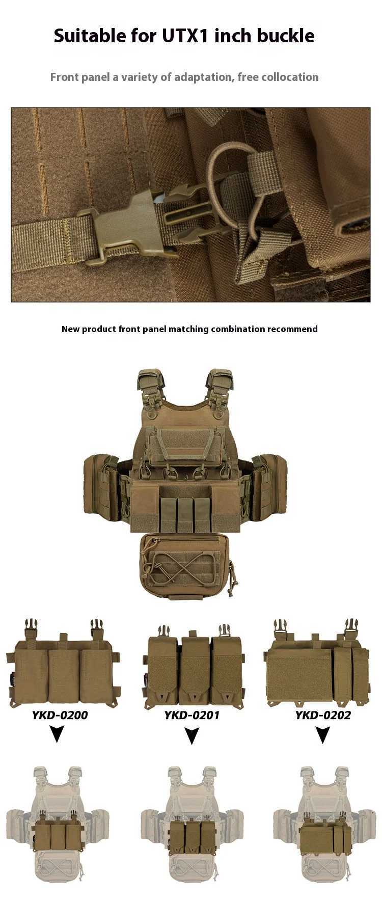Yakeda 1000D Quick-Release Outdoor Set Training Vest Multi-Functional CS Field Tactical Vest XJ250730XJ251114