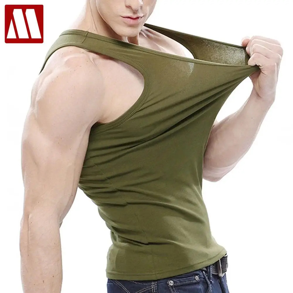 Mens Stringer Tank Top Fitness Single piece Lycra Shirt Summer Clothing Muscle Sleeveless Underwear 250407