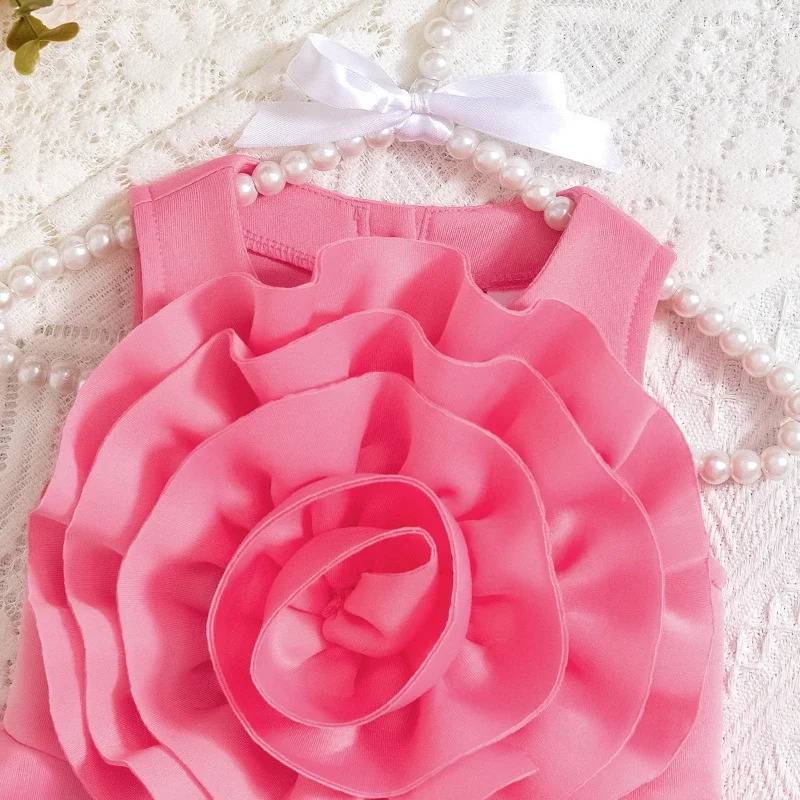 Summer Baby Girls Elegant Sleeveless A-line Dress Style Kids Fashion Princess Dress Toddler Birthday Party Clothes 250415