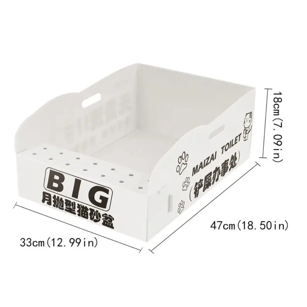 Convenient Foldable Pet Cat Litter Box Waterproof Disposable Cat Litter Tray PP Large Size Cat Toilet Outdoor 250414