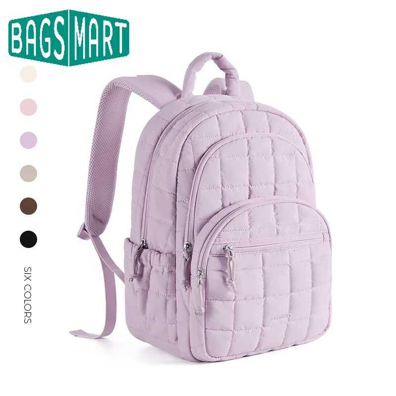 BAGSMART Travel Backpack for Women Quilted Casual Daypack Water-Resistant Bookbag for 156 Inch Laptop Fashion College BackpackW251114