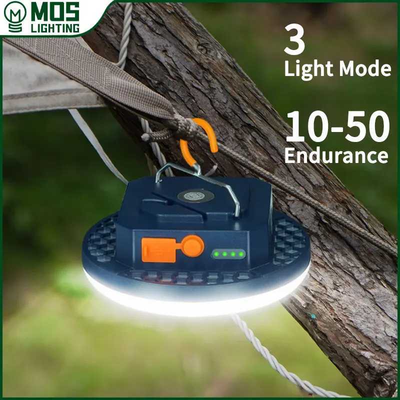 MOSLIGHTING Camping Lantern Rechargeable Portable Flashlight Emergency Night Market Light Outdoor Camping Bulb Hanging Tent Lamp M251115