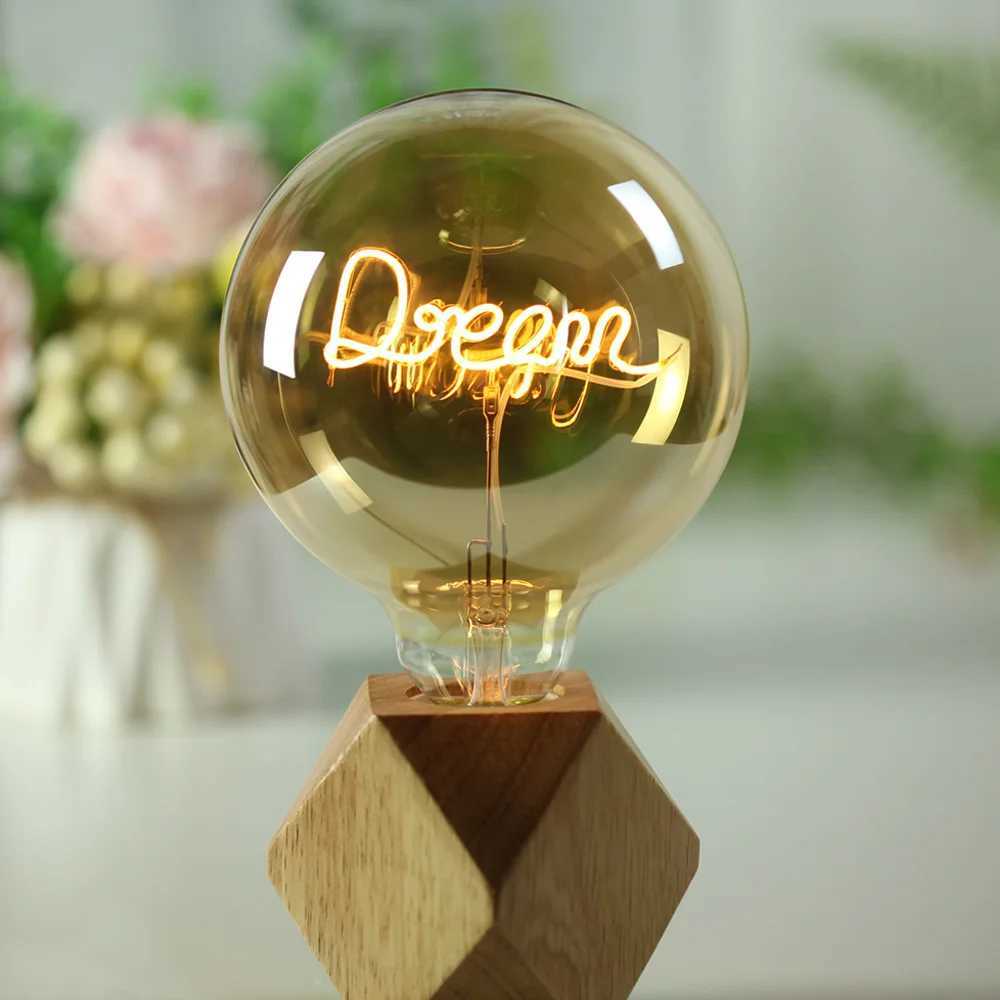 TIANFAN Led Bulbs Vintage Light Bulb Big Globe Alphabet Filament 4W Dimmable 110V 220V Edison Bulb Decorative Light Bulb C251115