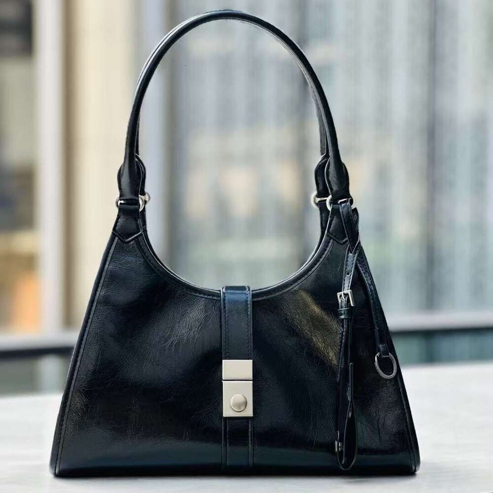 Mm Women's Bags Ladies' New Top Layer Cowhide Handbag, Armpit Bag, High-End And Trendy Commuting Bag