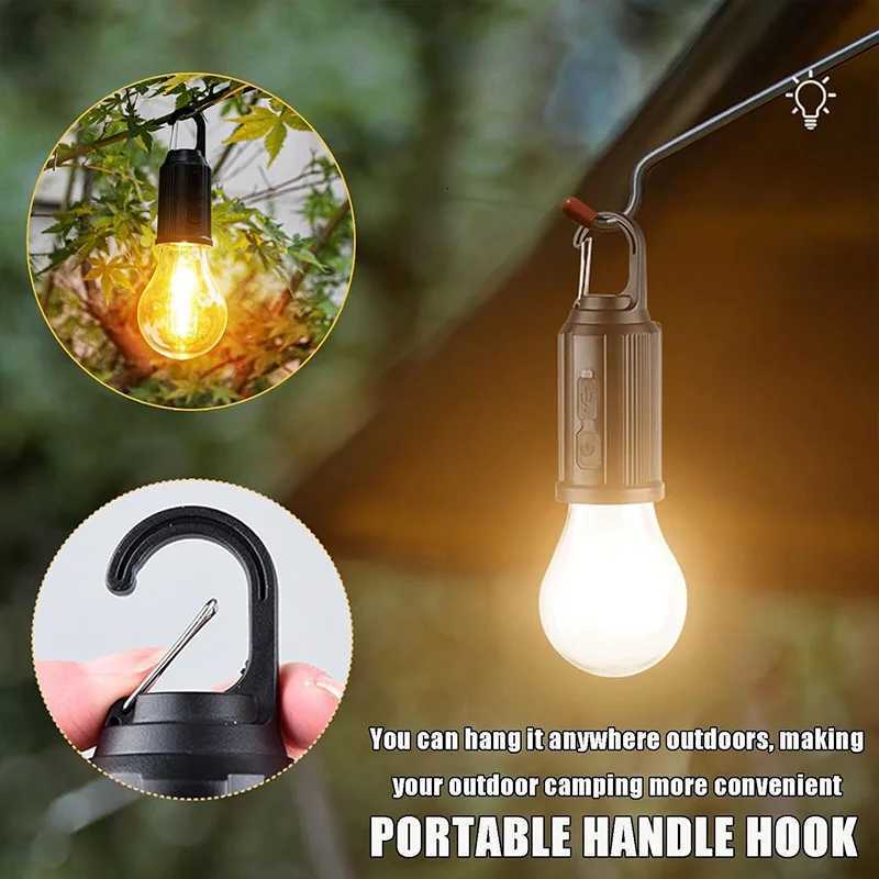 Dual-Charging Outdoor LED Lantern Solar/USB Portable Light for Camping Tents Boat Survival Kits Handheld Camping Light with Hook M251115