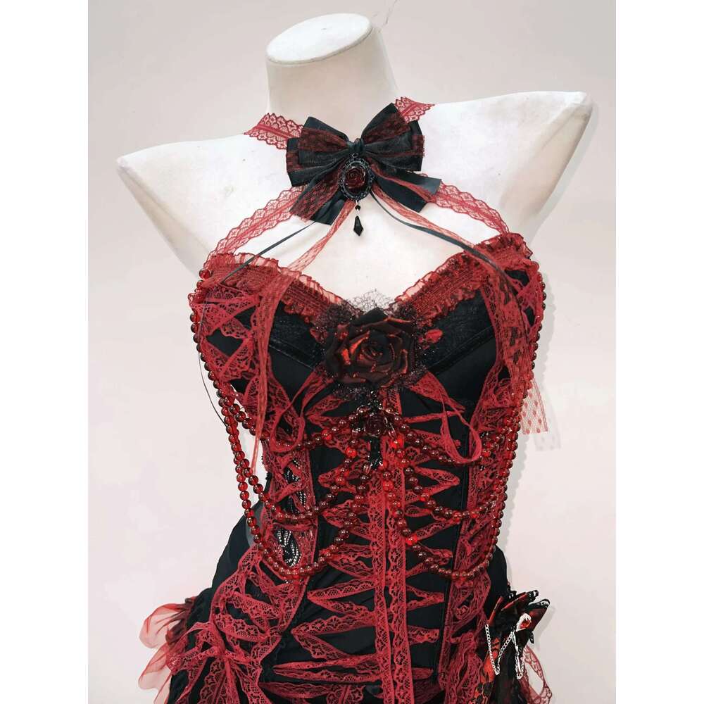 Y2k Fashion Bustier Top Gothic Punk Tank Tops Vintage Tops Fairy Grunge Halter Topy2k Gothic Clothes Lacetops