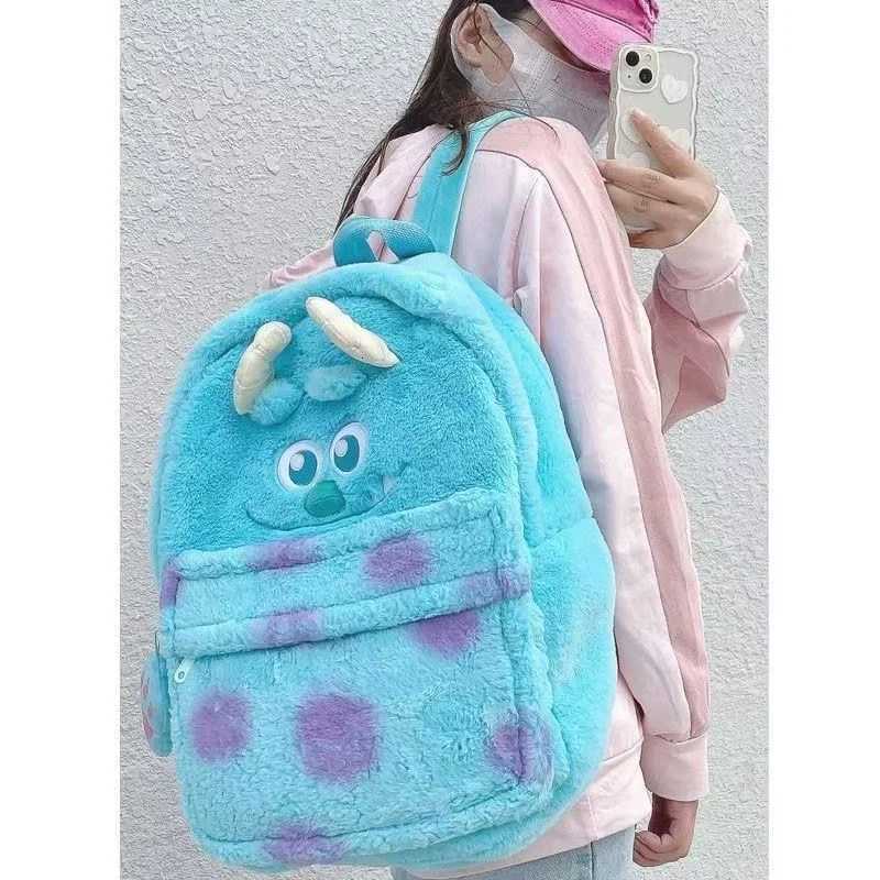 real pictures 2025 spring New Strawberry Bear Lotso 3D Funny Backpack Girls Heart Cute Plush drop shipping fashion BackpackW251114